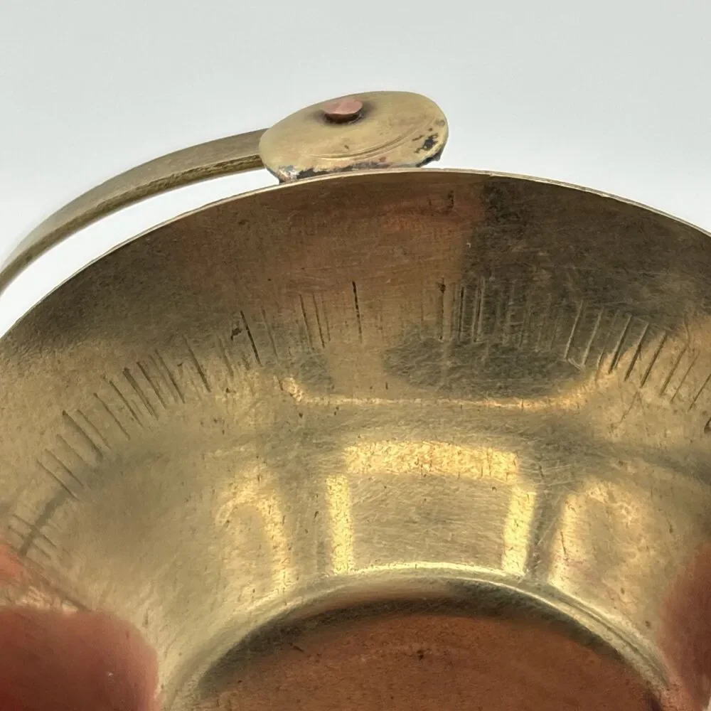 Vintage Brass Small/Miniature Basket Candy Trinket Dish - Decorative
